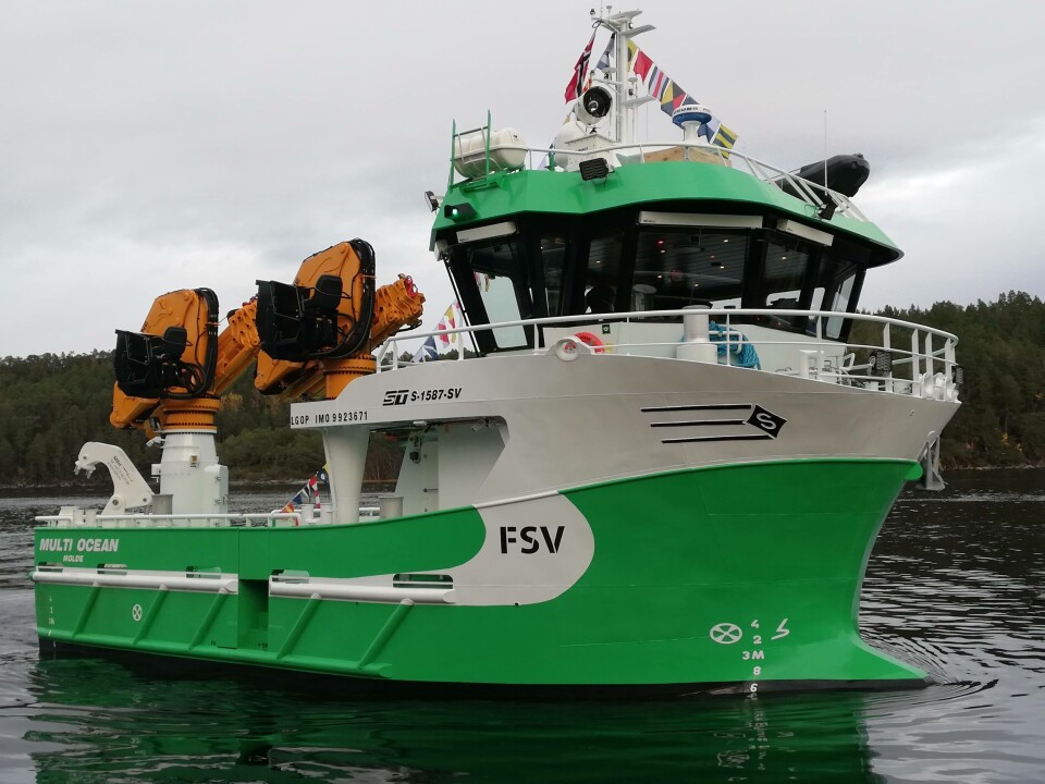 Sletta Verft overleverte mandag 25. oktober «Multi Ocean» til FSV Rederi AS. Foto: Sletta Verft.
