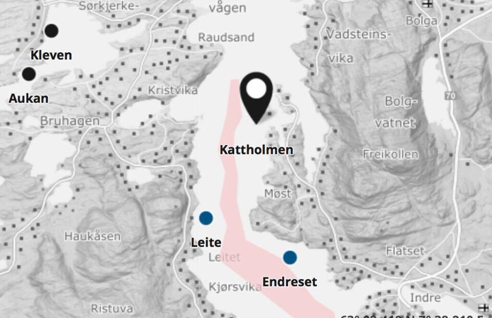 Skjermdump fra barentswatch.