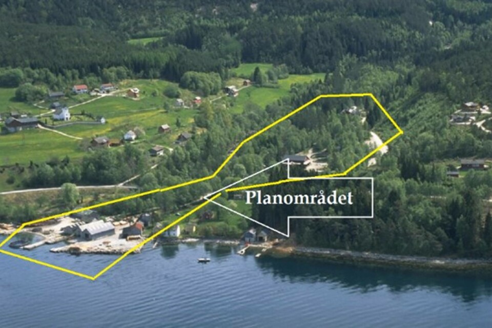 Reguleringsplantegning for Ænes Inkubator. Her skal det komme et svært RAS-anlegg for settefiskproduksjon. Foto: Ænes Inkubator.