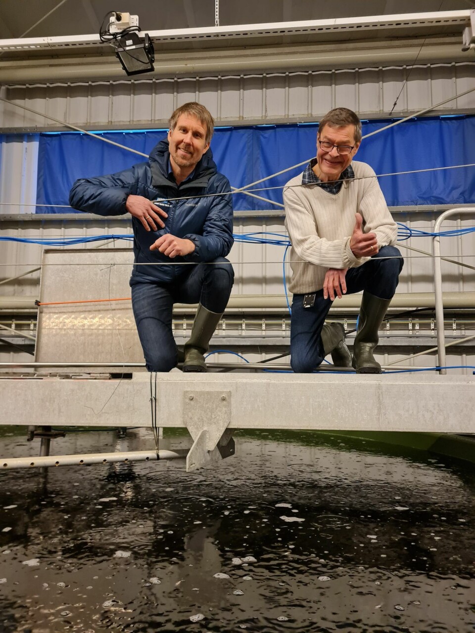 Daglig leder Halvard Hovland sammen med Bjørn Lillelien. Foto: Eivind Hauge.