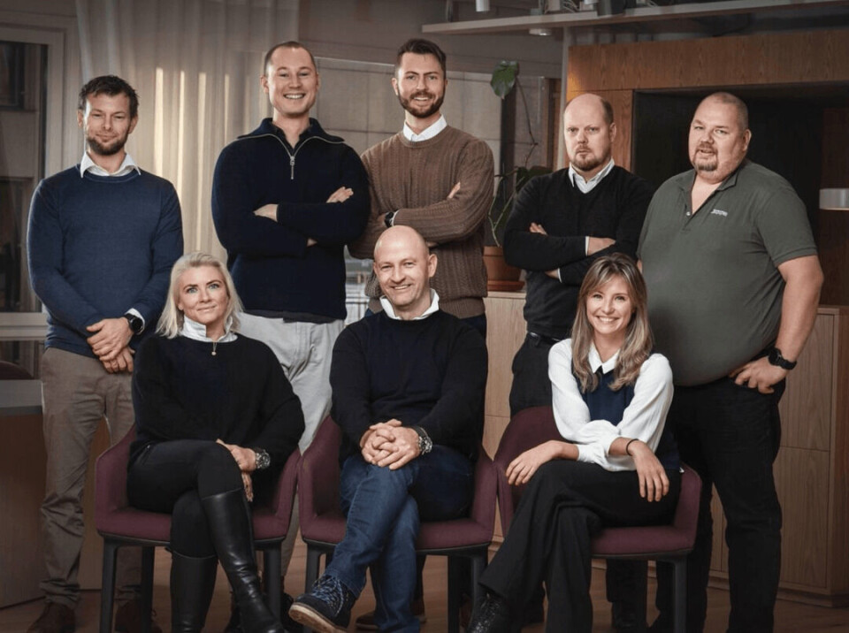 Teamet bak Purecod AS, foran fra venstre: Silje Ellila, Mikael Rønes, Lola Navarro. Bak fra Venstre: Thomas Buksholt, Fredrik Friis, Teodor Strand-Johansen, Eirik Jørs og Erling Kristiansen. Ikke til stede på bildet: Odd Arne Rønes, Severin Rønes og Jens Christian Leknessund. Foto: Purecod. Teamet bak Purecod AS, foran fra venstre: Silje Ellila, Mikael Rønes, Lola Navarro. Bak fra Venstre: Thomas Buksholt, Fredrik Friis, Teodor Strand-Johansen, Eirik Jørs og Erling Kristiansen. Ikke til stede på bildet: Odd Arne Rønes, Severin Rønes og Jens Christian Leknessund. Foto: Purecod.