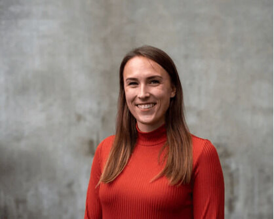 GLEDER SEG: Andrine Eikrem reiser sammen med kollegaer til HavExpo i mai. Foto: Skretting