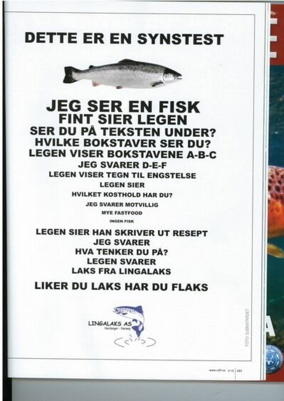Beklager lakseannonse