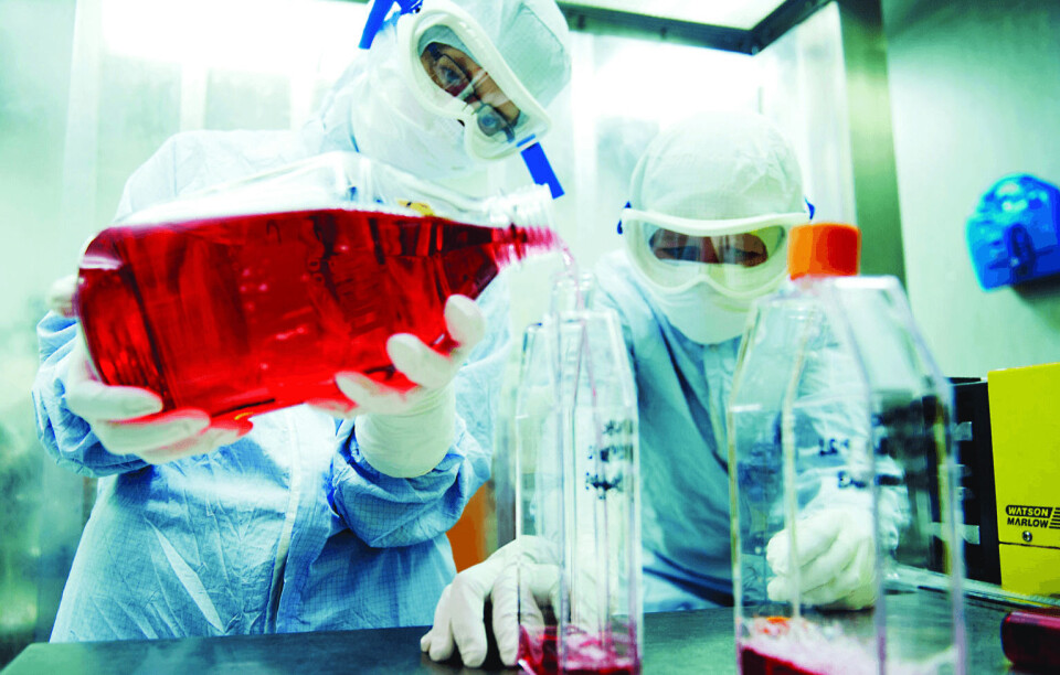 Det høyt kvalifiserte personalet ved Benchmarks vaksineproduksjon. Foto: Benchmark.