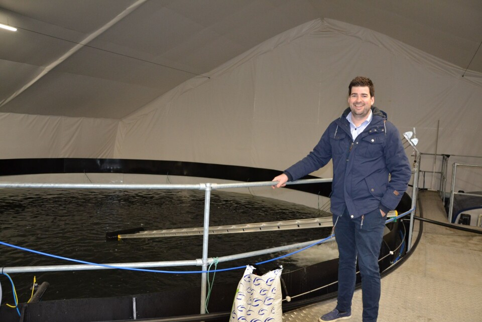 Kristian Steinestø, dagleg leiar i Vik Settefisk. Foto: Linn Therese Skår Hosteland.