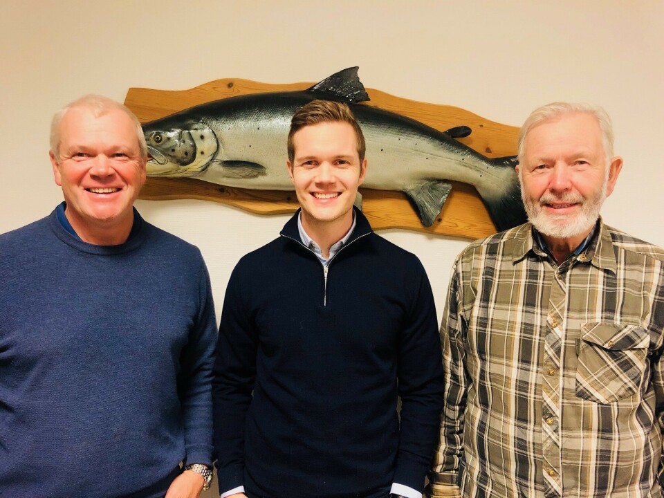Tre generasjonar Vassbotten samla. Foto: Steinvik Fiskefarm