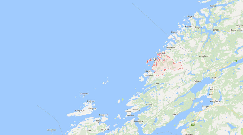Skjermdump av Roan, Sør-Trøndelag. Foto: Google Maps.