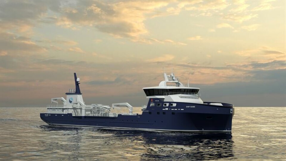 Sølvtrans velger Kongsberg Maritime og Myklebust for sin neste brønnbåt. Illustrasjon: Kongsberg Maritime