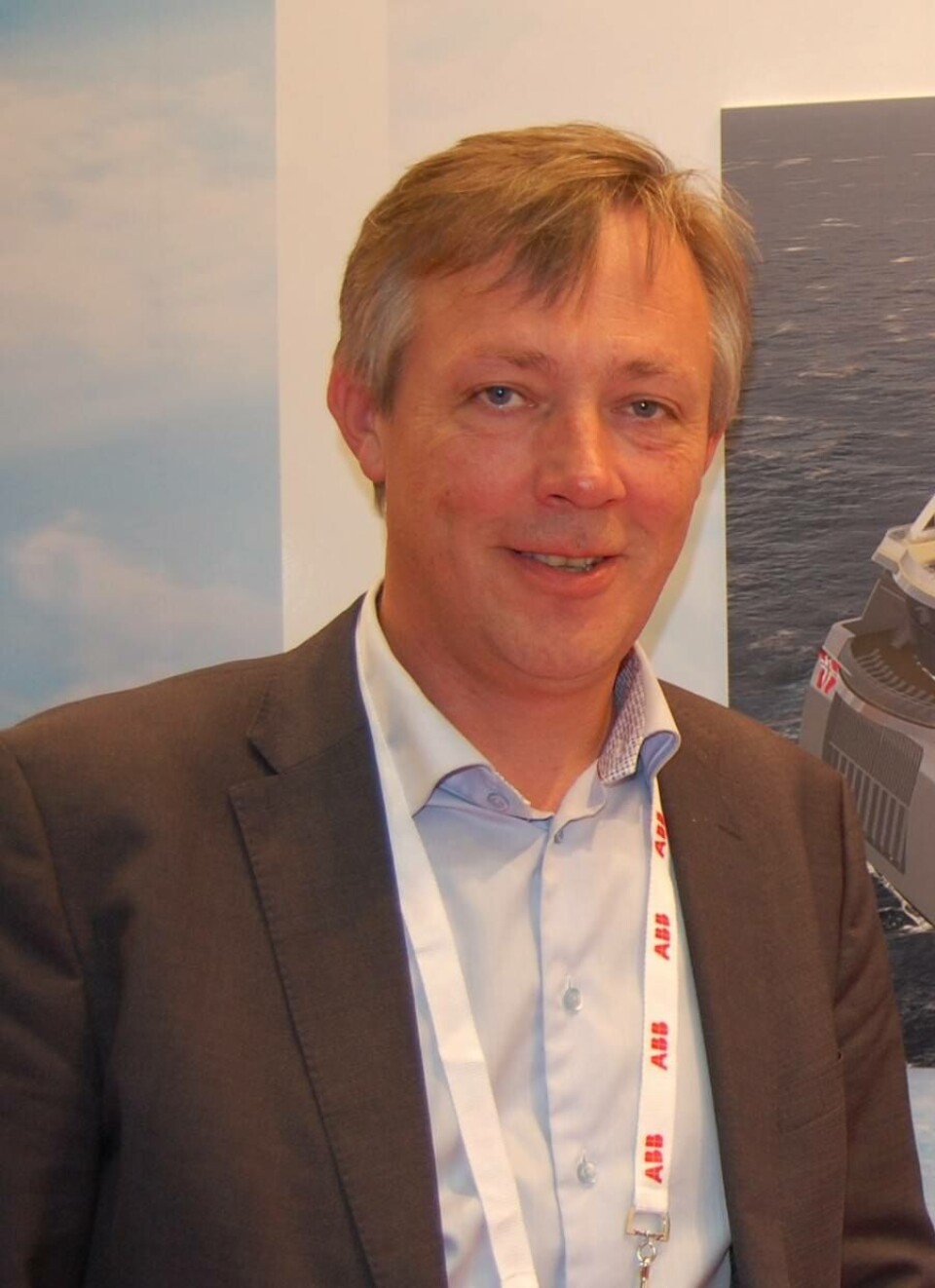 Anders Straumsheim, administrerende direktør ved Fosen Yard er glad for at de fikk oppdraget med å bygge fire «Aquatraz»-pilotmerder for Midt-Norsk Havbruk Produksjon AS. Foto: Vibeke Blich/Skipsrevyen.no.