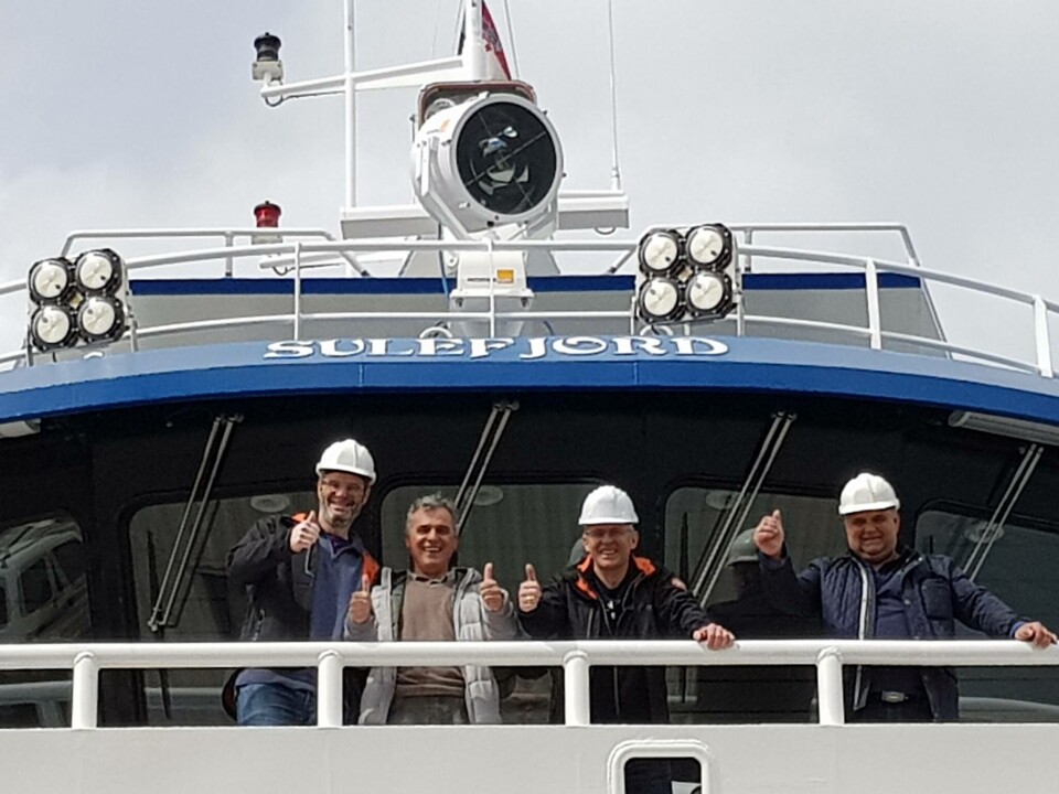 Sulefisk ansatte er i disse dager i Krotia for å sjekke ut deres nye fartøy, som skal være ferdigstilt og klar til sommeren. Foto: Sulefisk. Sulefisk ansatte er i disse dager i Krotia for å sjekke ut deres nye fartøy, som skal være ferdigstilt og klar til sommeren. Foto: Sulefisk.