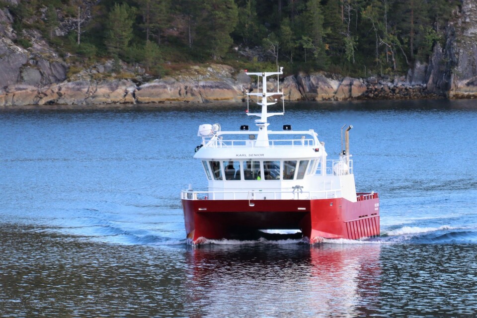 Det nye fartøyet har fått navnet Karl Senior. Foto: Moen Marin Det nye fartøyet har fått navnet Karl Senior. Foto: Moen Marin