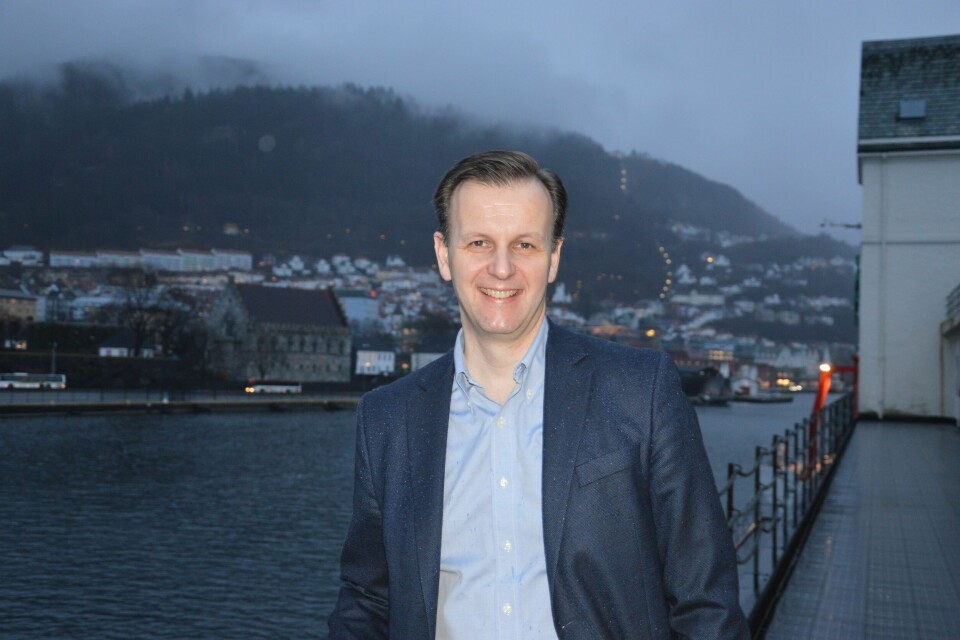 - Vi får se neste fisket, det er jo en ny sesong til våren. Så hvem vet, men vi ser ikke råvaresituasjonen som kritisk som pessimistene spådde i fjor, sier Fredrik Witte, administrerende direktør i Cargill Aqua Nutrition Norge. Foto: Therese Soltveit