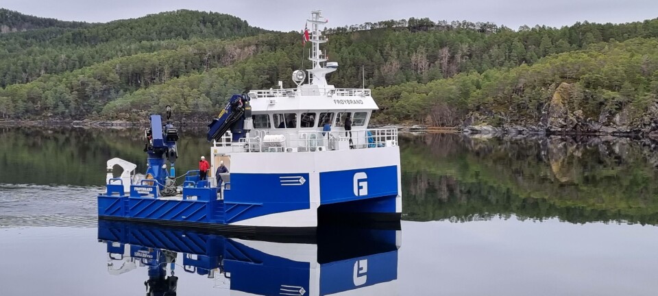 Det allsidige arbeidsjernet «Frøybrand» ble overlevert til FRØY torsdag denne uken. Foto: Per Hopland, Sletta Verft