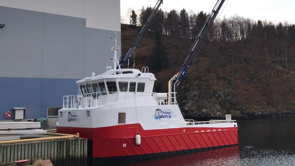 Grovfjord Mek. Verksted overleverte servicekatamaranen «Poseidon» til Ballangen Sjøfarm AS.
