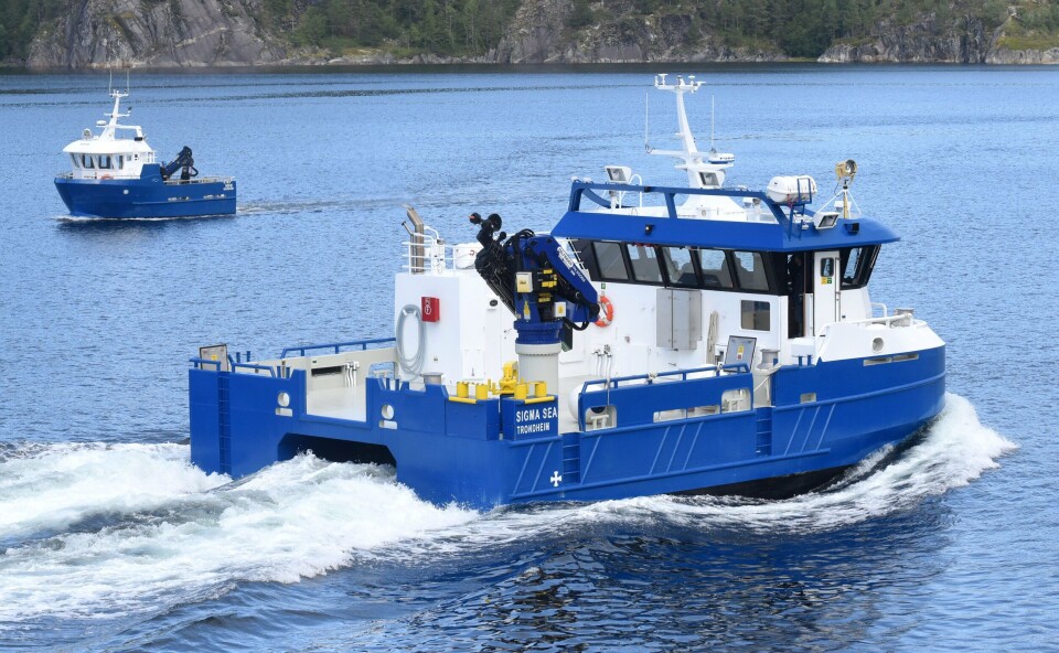 SIGMA SEA er den fjerde servicebåten som Moen Marin AS har levert til AquaGen. Romslige og moderne fasiliteter gjør fartøyet til en god og trygg arbeidsplass for mannskapet. Foto: Tom Lysø