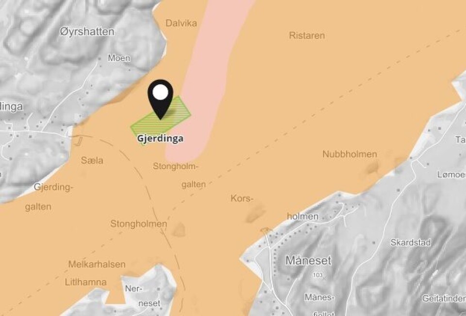 På lokaliteten Gjerdinga hos SinkabergHansen klargjøres det nå for Atlantis-merden, som skal plasseres på en lokalitet som allerede er drift på og har fisk. Barentswatch-illustrasjon.