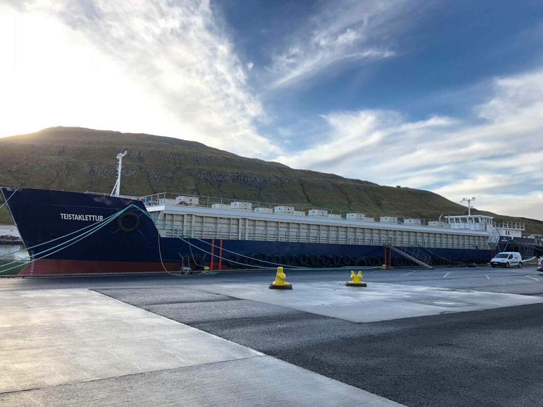 Fôrflåten er et ombygd skip, tenkt å skulle tåle røffe forhold på Færøyene. Foto: JT electric.