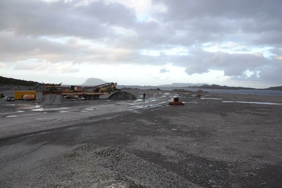Arealet tilgjengelig for lakseproduksjon på land ved Florø er på hele 75 000 kvadratmeter. Foto: Linn Therese Skår Hosteland.