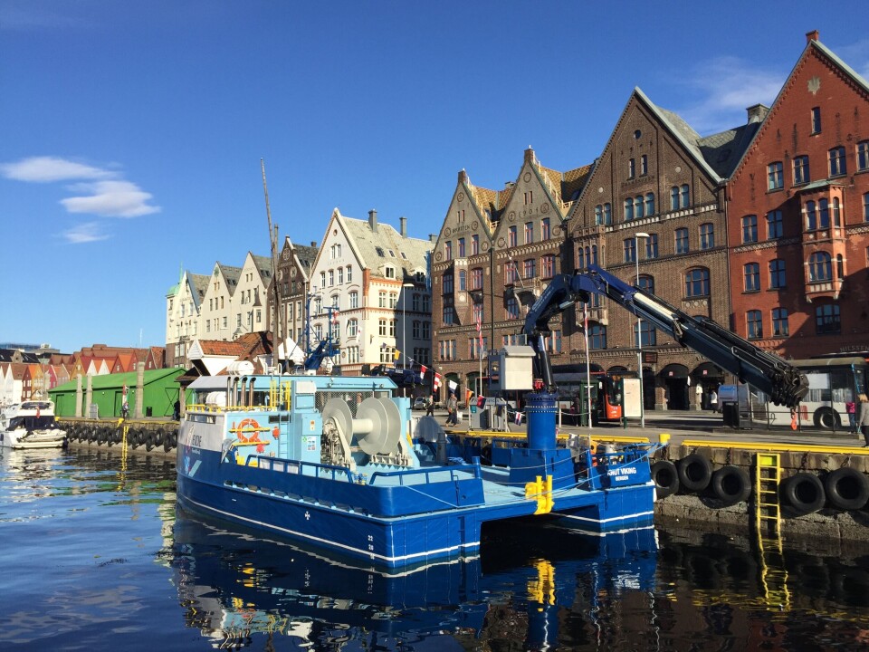 Fartøyet er i dag fortøyd på Bryggen i Bergen, klar for overlevering. Foto: RMC