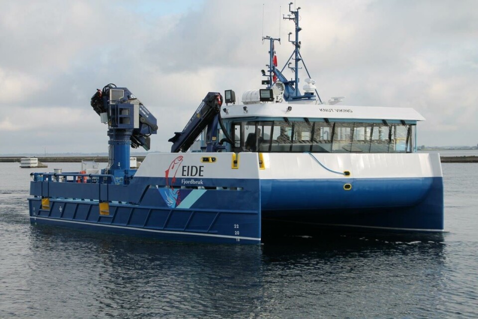 'Knut Viking' servicebåten skal driftes av Fyllingsnes Fisk, som er eid av Eide Fjordbruk. Foto: RMC.