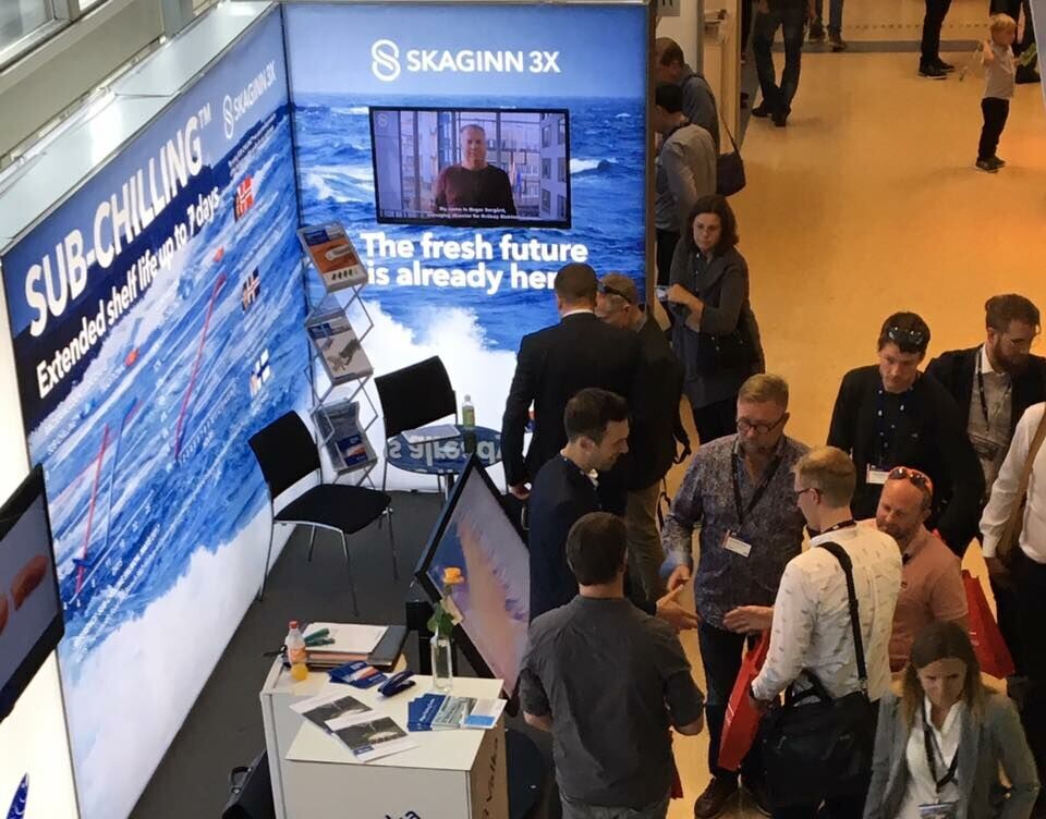 Skaginn 3X opplyste under Aqua Nor 2017 at de skulle etablere kontor i Norge, og nå er det bestemt at det skal ligge i Bodø. Foto: Skaginn 3X,
