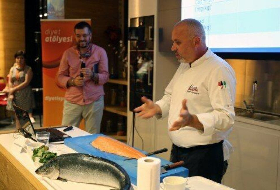 Presentasjon av norsk sjømat i Tyrkia. Foto: Norges Sjømatråd.