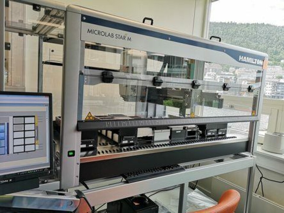 Her ser du det helt nye spesialdesignede, bioteknologiske laboratoriet. Foto: Ole Andreas Drønen.