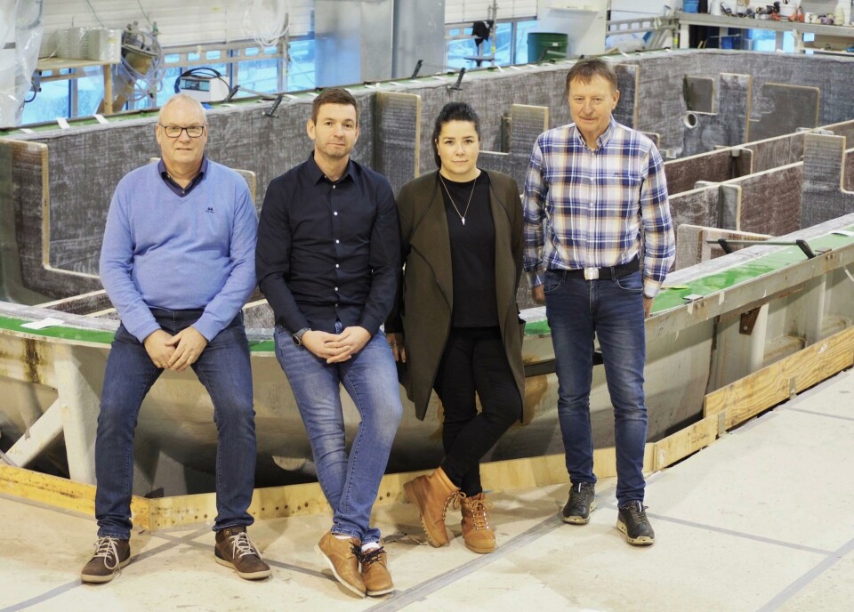 Fra venstre: Svenn Idar Nordtveit, Kim Røssland, Kristine Moldenhauer Biseth og Arvid Skogseide. Foto: Eirin Pedersen