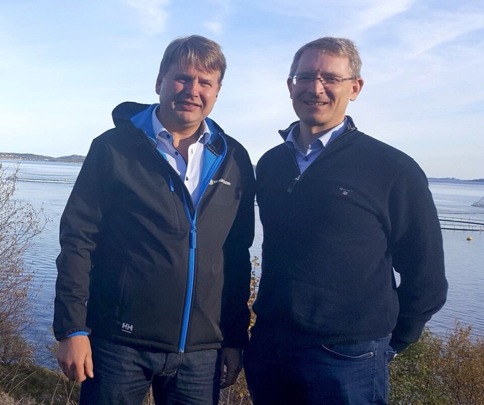 Steinar Fossen (til høyre) og Terje Andreassen er nå begge inne i SkaMik, henholdsvis som ny utviklingssjef og daglig leder. Foto: SkaMik