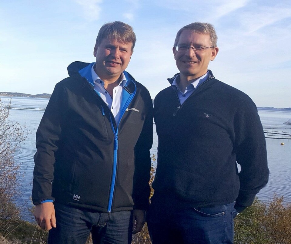 Steinar Fossen (til høyre) og Terje Andreassen er nå begge inne i SkaMik, henholdsvis som ny utviklingssjef og daglig leder. Foto: SkaMik