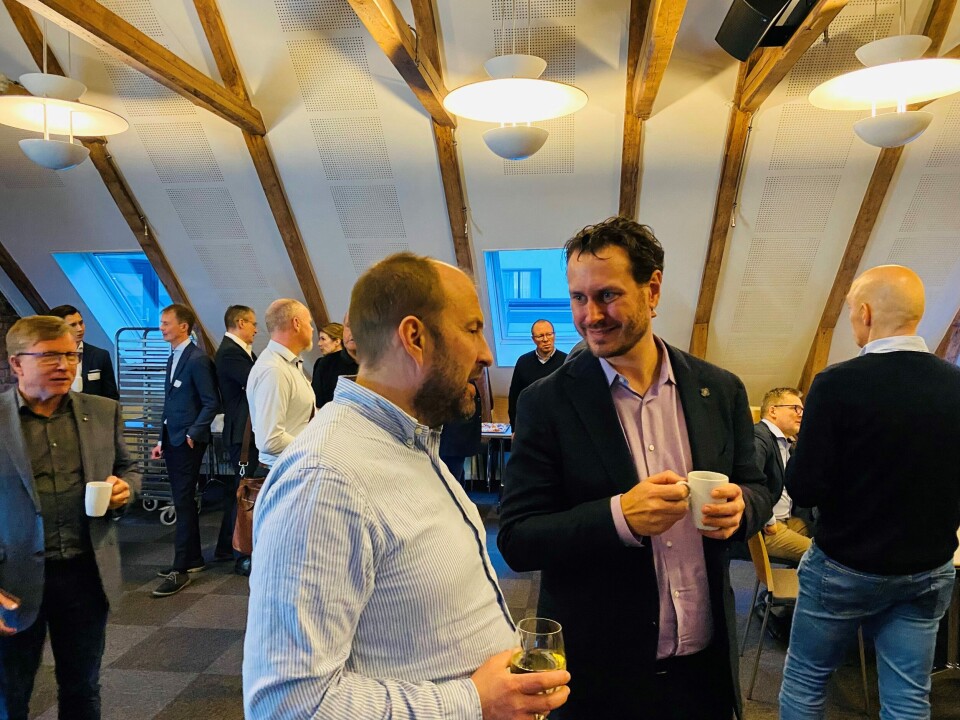 Nils Tore Øpstad Melingen, Biofeeder og Lighthouse Ship Management og Helge Andre Njåstad, Frp, Hordaland. Foto: Kystrederiene