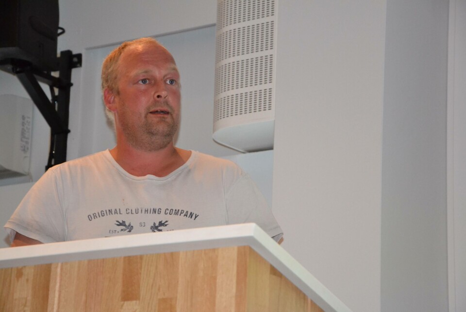 Andreas Lindhom under 'Aqkva rensefisk'. Foto: Linn Therese Skår Hosteland