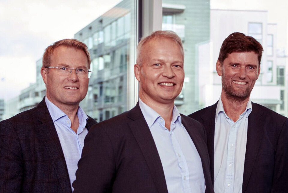 Ole Jacob Myre, Jørgen Horntvedt og Lars Langsrud i det nye selskapet Alpha Corporate Finance. Foto: ACF.