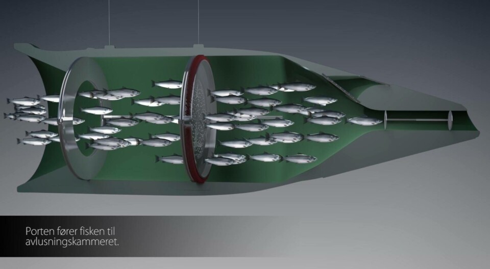 Laksen skal lokkes inn i røret ved hjelp av motstrøm. Det kan også bli aktuelt å lokke fisken inn i røret ved hjelp av spesial lys og mat. Eller en av delene. Dette blir vurdert i uttestingsperioden. Fisken vandrer så opp over røret, før det når det siste kammer, som er behandlingskammer. Her blir fisken avlest ved hjelp av scanning og avansert dataprogram, og kammeret blir justert for størrelsen på hver enkelt fisk. Dette forteller de mekaniske plukkerne nøyaktig hvor lusen sitter. Med høy presisjon, blir lusen plukket av fisken på sekunder. Når behandlingen er over, åpnes gitteret på det siste kammeret, som de kaller SPA avdeling, og fisken kan svømme ut.