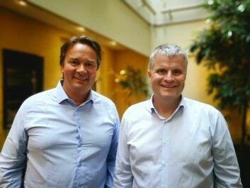 Arne Lie Gundersen og med-grunder Rune Volden i SHM Enabling Technologies. Foto: Privat