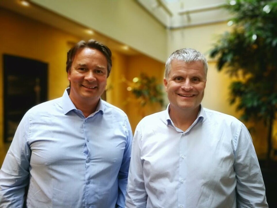 Arne Lie Gundersen og med-grunder Rune Volden i SHM Enabling Technologies. Foto: Privat Arne Lie Gundersen og med-grunder Rune Volden i SHM Enabling Technologies. Foto: Privat