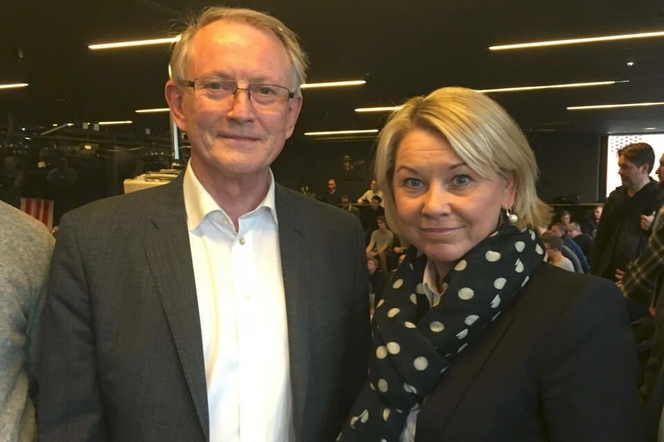 Arvid Hallén og Monica Mæland. Foto: Forskningsrådet.