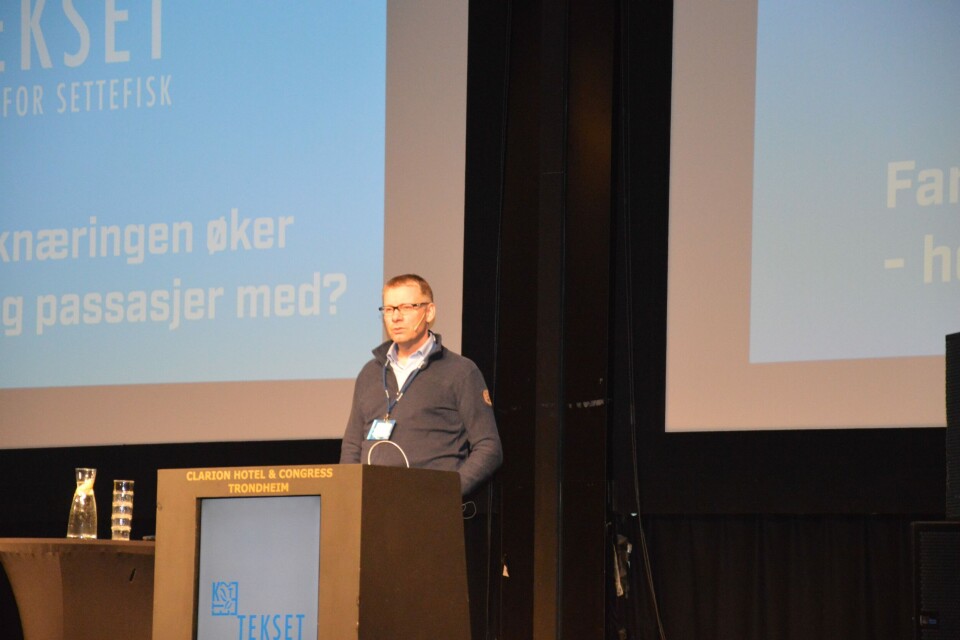 Bjørn Hembre, Settefisksjef i SalMar under Tekset 2018. Foto: Katarina Berthelsen.