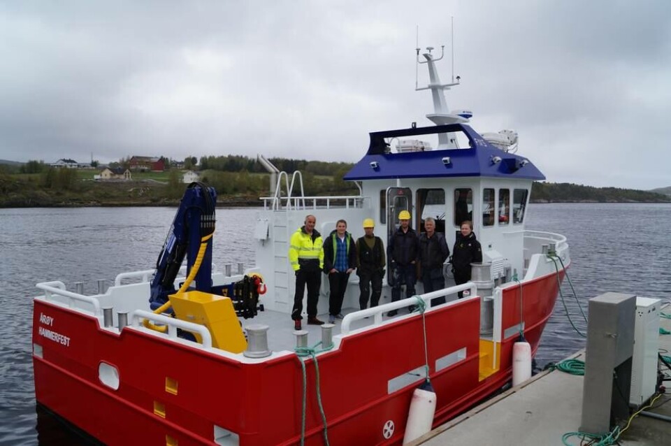 NRS Finnmark, her ved overtakelsen av fartøyet deres «Årøy». Foto: Folla Maritime Service.