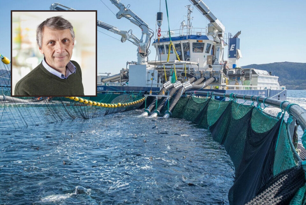Lars Georg Backer, daglig leder i Flatsetsund Engineering sier deres nye avluser skal optimalisere kapasitet, funksjonalitet og størrelse, samtidig som det ikke skal gå utover fiskevelferden. Foto: FLS