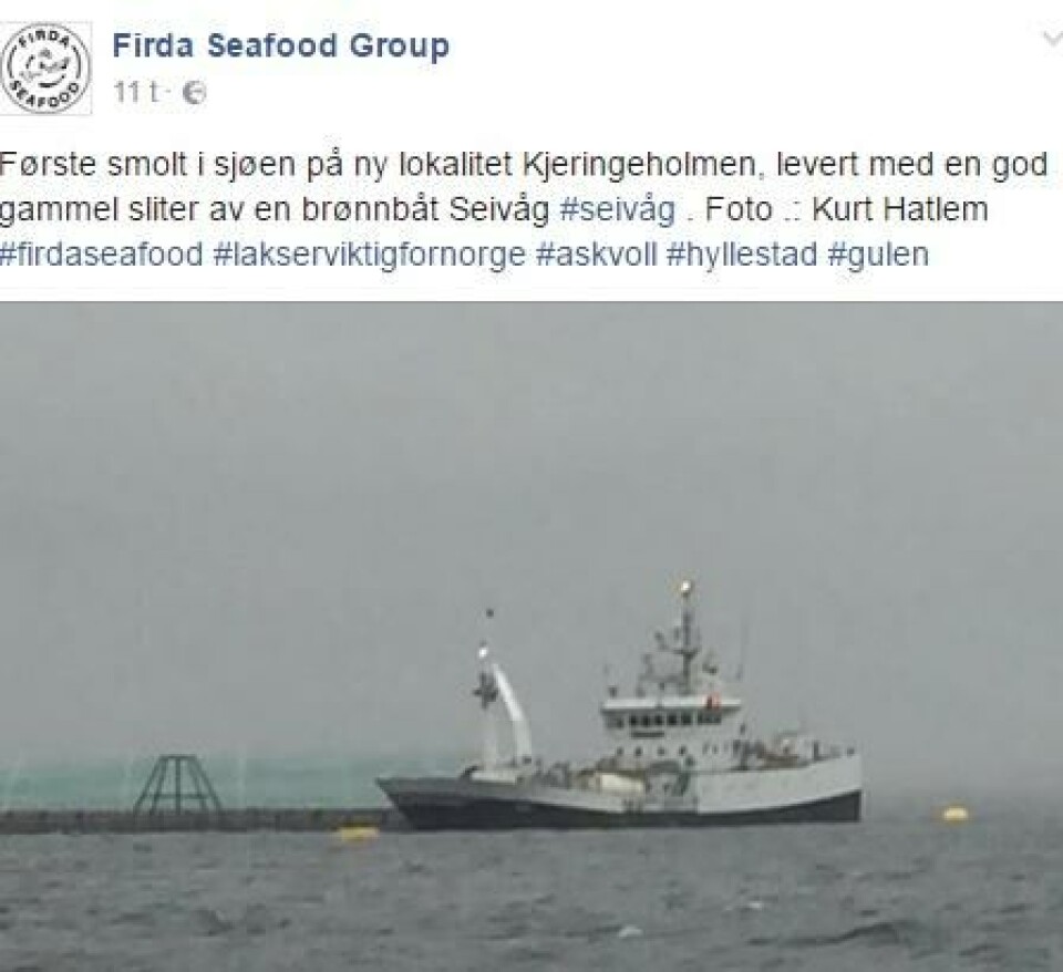Denne meldingen ble postet på Facebook-siden til selskapet nylig. Foto: Screenshot.