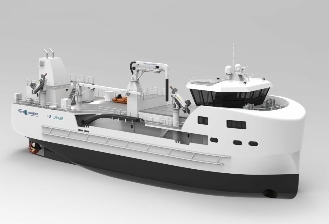 Den nye avluseren skal være plassbesparende og kan integreres i brønnbåtens rørsystem. Det gir nye muligheter for skipsdesignere, ifølge FLS. Foto: Møre Maritime.