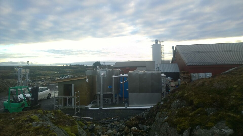 Biogassanlegget på Smøla som gir 300.000 kWh årlig. Foto: Smøla.