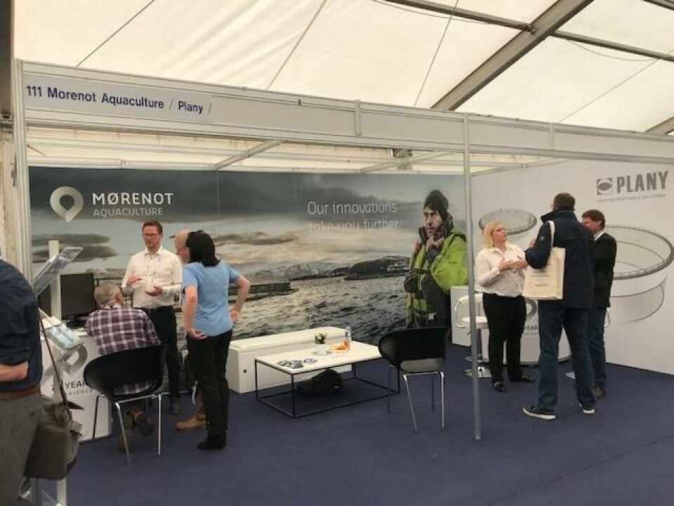 Mørenot Aquculture var nylig på messen Aquaculture UK 2018 i Aviemore. Foto: Mørenot Aquculture.