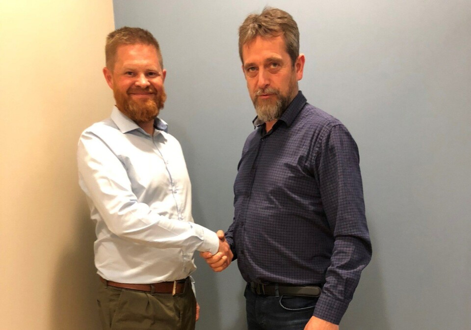 Daglig leder i Salgard - Bård Worum og daglig leder, grunder og eier Arne Dalland i NWP. Foto: Salgard.