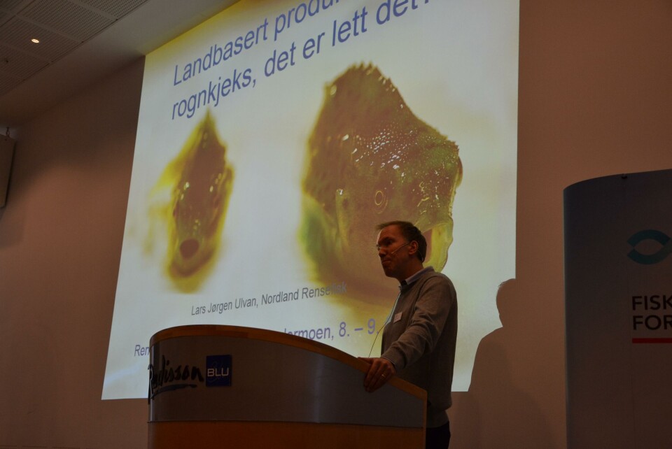 Lars Jørgen Ulvan fra Nordland Rensefisk under rensefisk-konferansen 2016. Foto: Linn Therese Skår Hosteland