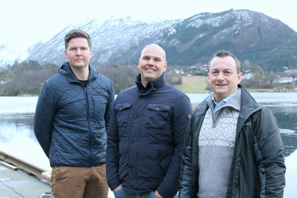 Teamet i Fjord Maritime. F.v. Øyvind Bakke, Stig Kalvenes og Vidar Rabben. Foto: Fjord Maritime.