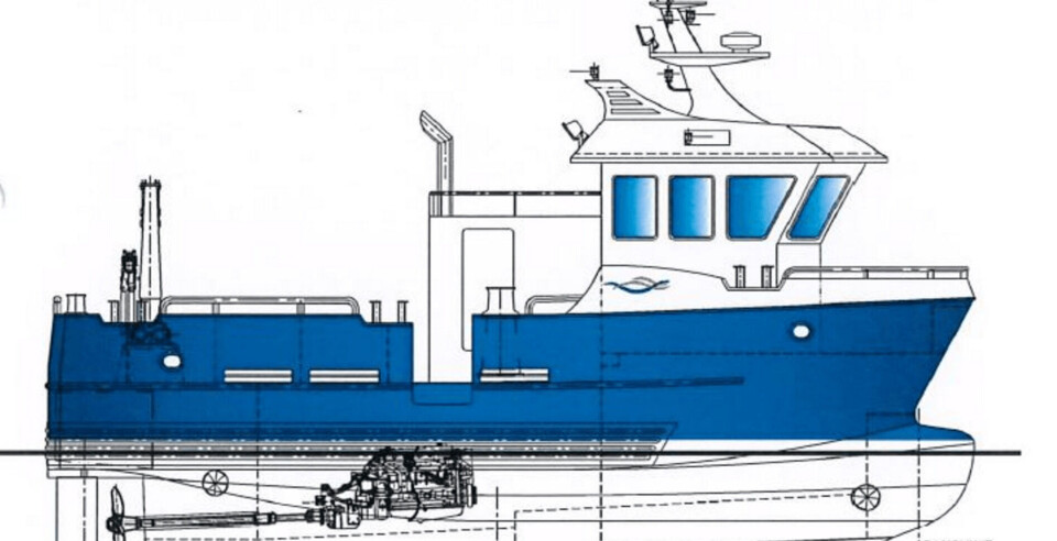 Folla Maritime Service AS (FMS) har inngått avtale med NRS Finnmark AS om levering av to servicefartøy av typen FollaWork 35 våren 2017. Illustrasjon. Folla Maritime.