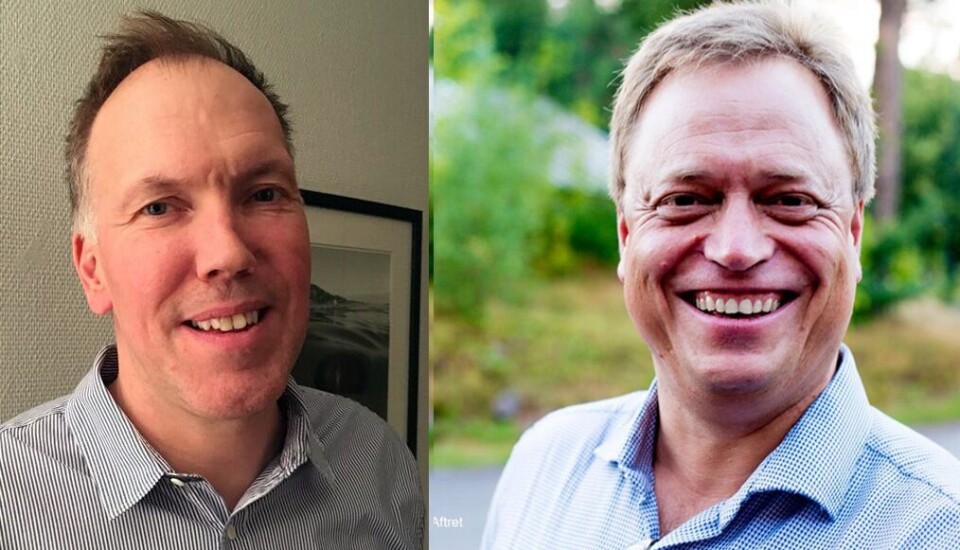 Lars Jørgen Ulvan (45) t.v er ansatt som ny produksjonssjef for smolt og Gunnar S. Aftret (50) t.h er ansatt som ny finansdirektør/CFO i Måsøval Fiskeoppdrett. Foto: privat.