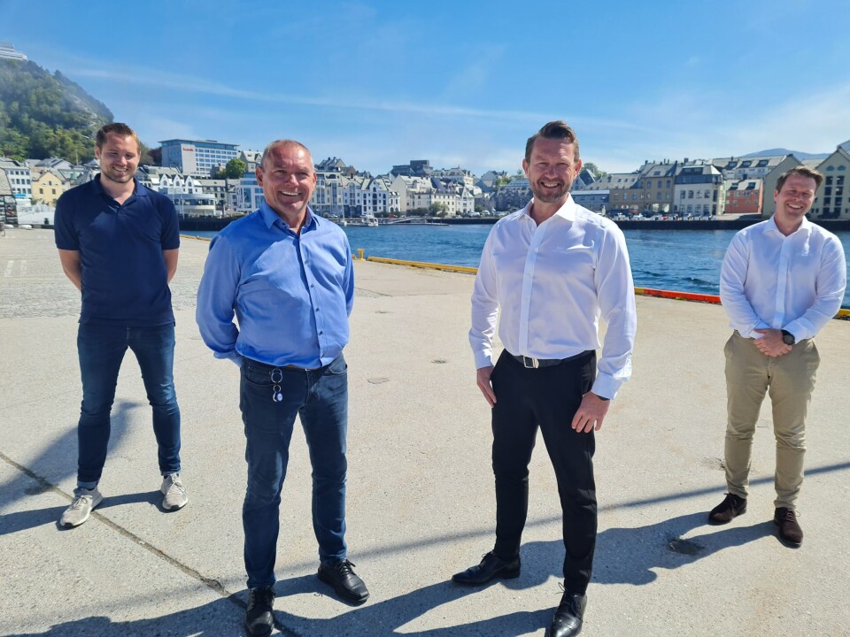 Fra venstre: Robin Halsebakk, Roger Halsebakk, Petter Leon Fauske, Frank Edvard Vike. Foto: MMC First Process